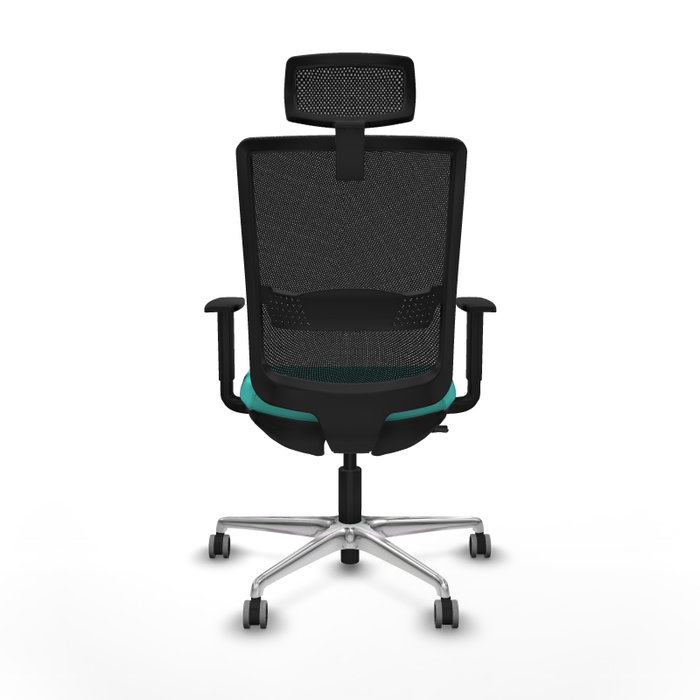 PIQUERAS Y CRESPO Silla de oficina Haches con mecanismo Sincro/Traslack, Turquesa y Negro