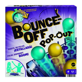 Mattel Bounce Off Pop - Out! Juego de Mesa Contrarreloj con Bolas Pop-Out para Niños y Familias, a Partir de 7 Años