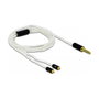 DeLOCK Cable de Audio 4,4 mm 5 Pin Klinkenstecker a 2 x MMCX, 1,2 m, Blanco