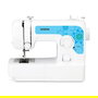 Brother J14s Máquina de coser mecánica automática de 14 programas, color blanco