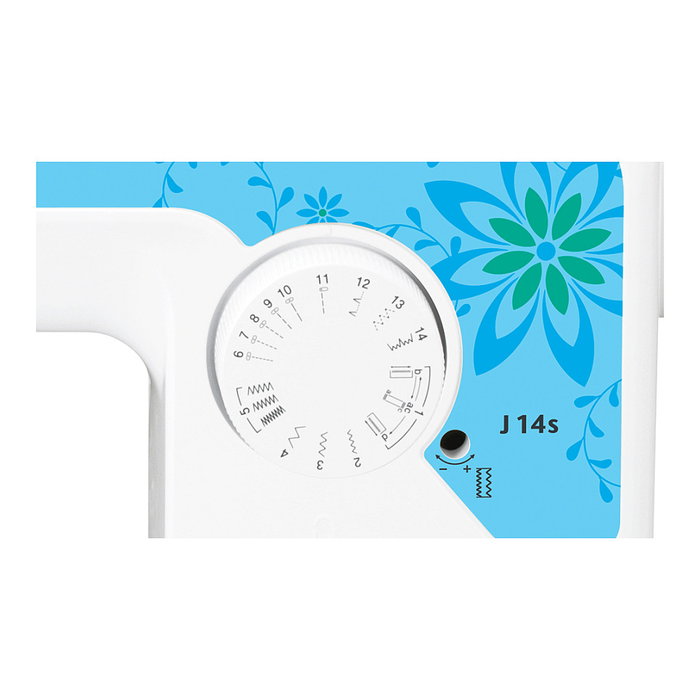 Brother J14s Máquina de coser mecánica automática de 14 programas, color blanco