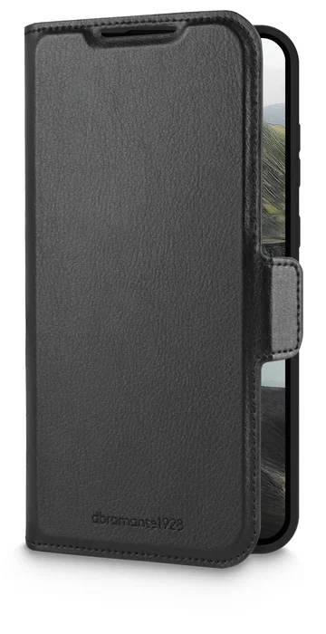 Dbramante1928 Bergen Pro Funda Folio para Samsung Galaxy S25+ 17 cm (6.7") - Imitación Piel Negro con 3 Bolsillos para Tarjetas