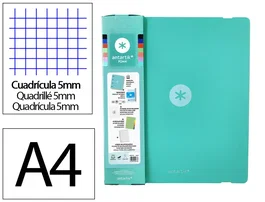 Antartik Carpeta con recambio A4 foam 4 anillas 35mm verde menta