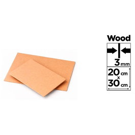 MP Tabla de manualidades MDF 20 x 30 cm, 3 mm