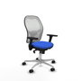 PIQUERAS Y CRESPO Silla de oficina Jorquera con mecanismo Sincro, Azul y Blanco
