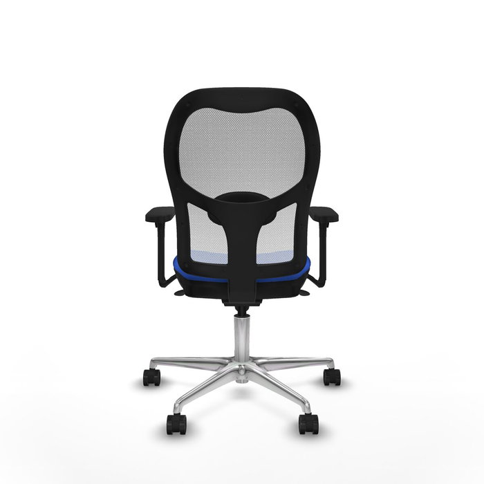 PIQUERAS Y CRESPO Silla de oficina Jorquera con mecanismo Sincro, Azul y Blanco