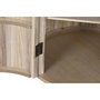 DKD Home Decor Mesa Redonda de Comedor Paulownia Natural con Puerta