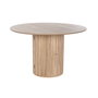 DKD Home Decor Mesa Redonda de Comedor Paulownia Natural con Puerta