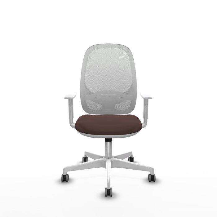 PIQUERAS Y CRESPO Silla de oficina Cilanco con Mecanismo Sincro, Marrón oscuro y Blanco PIQUERAS Y CRESPO Silla de oficina Cilanco con Mecanismo Sincro, Marrón oscuro y Blanco