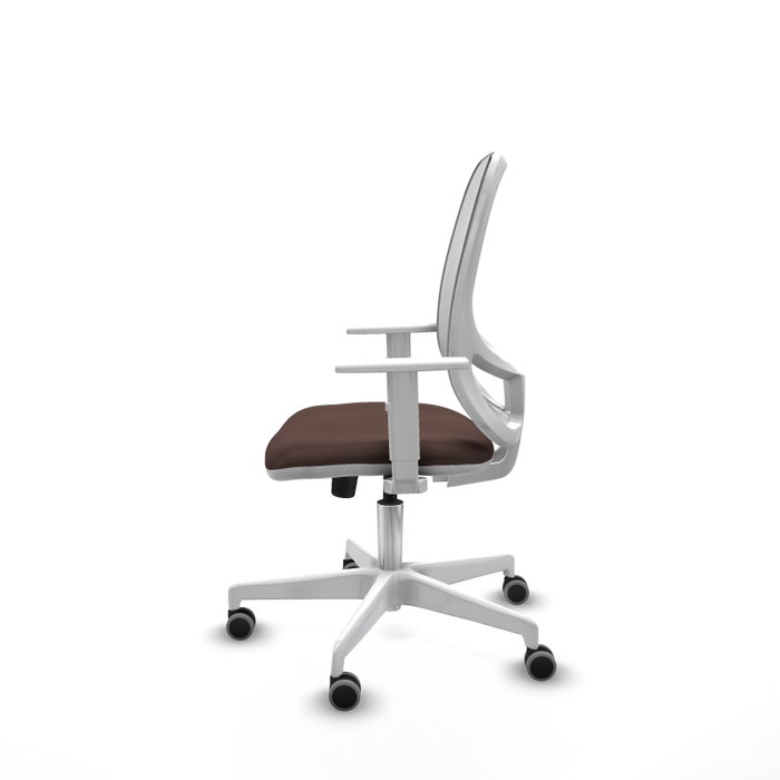 PIQUERAS Y CRESPO Silla de oficina Cilanco con Mecanismo Sincro, Marrón oscuro y Blanco PIQUERAS Y CRESPO Silla de oficina Cilanco con Mecanismo Sincro, Marrón oscuro y Blanco
