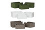 DKD Home Decor Cesta Basicos Verde Gris Set de 3 Piezas 28 x 17 x 38 cm