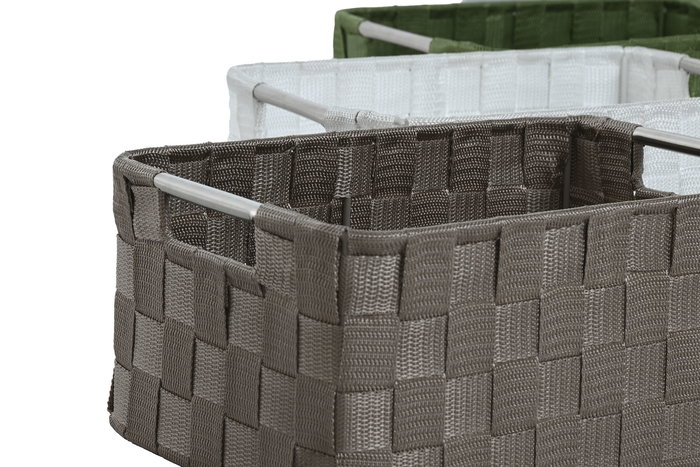 DKD Home Decor Cesta Basicos Verde Gris Set de 3 Piezas 28 x 17 x 38 cm DKD Home Decor Cesta Basicos Verde Gris Set de 3 Piezas 28 x 17 x 38 cm