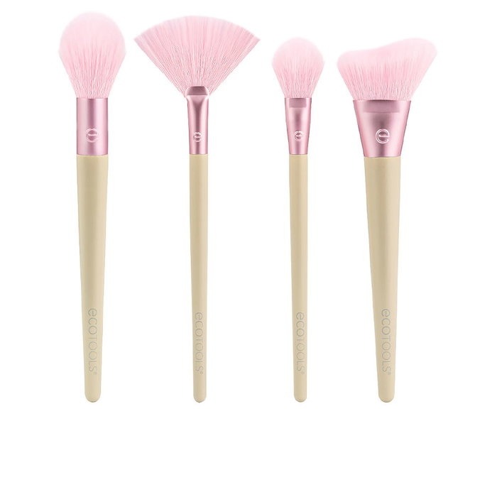 Ecotools ELEMENTS AIR WIND-KISSED FINISH Set de Maquillaje Lote 4 pz con Brochas Highlighter, Fan, Powder y Sculpt, Cruelty Free y Vegano Ecotools ELEMENTS AIR WIND-KISSED FINISH Set de Maquillaje Lote 4 pz con Brochas Highlighter, Fan, Powder y Sculpt, Cruelty Free y Vegano