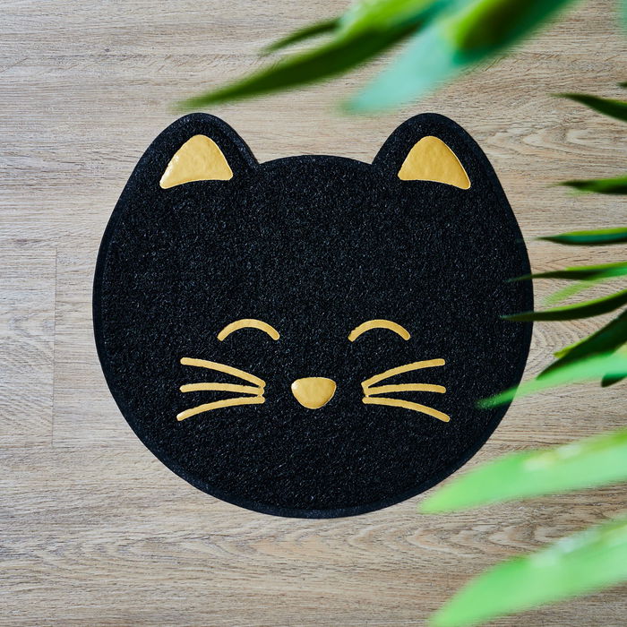 The Concept Factory Mon Chat Mon Ch Alfombra Antideslizante para Comer Mascotas, Mantiene Estable el Bol, Decorativa y Fácil de Limpiar, Gato/Perro, 40x35/50x35.5 cm