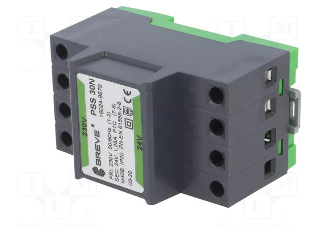 BREVE TUFVASSONS Transformador de red 30VA 230VAC a 24V