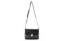 Lucky Bees 1278 Bolso Bandolera de Polipiel Negro y Gris, 25x9x17 cm