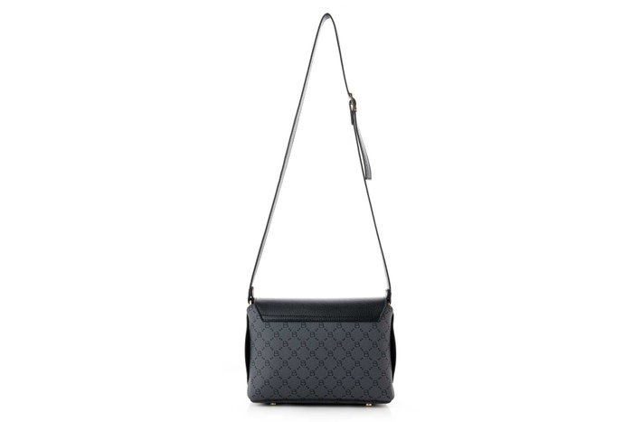 Lucky Bees 1278 Bolso Bandolera de Polipiel Negro y Gris, 25x9x17 cm Lucky Bees 1278 Bolso Bandolera de Polipiel Negro y Gris, 25x9x17 cm