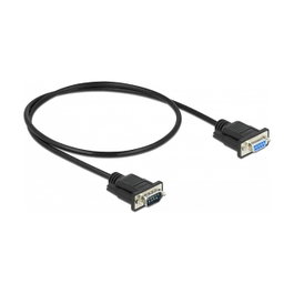 DeLOCK Cable Serie RS-232 D-Sub9 Macho a Hembra 0,5 m