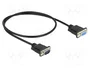 DeLOCK Cable Serie RS-232 D-Sub9 Macho a Hembra 0,5 m Negro