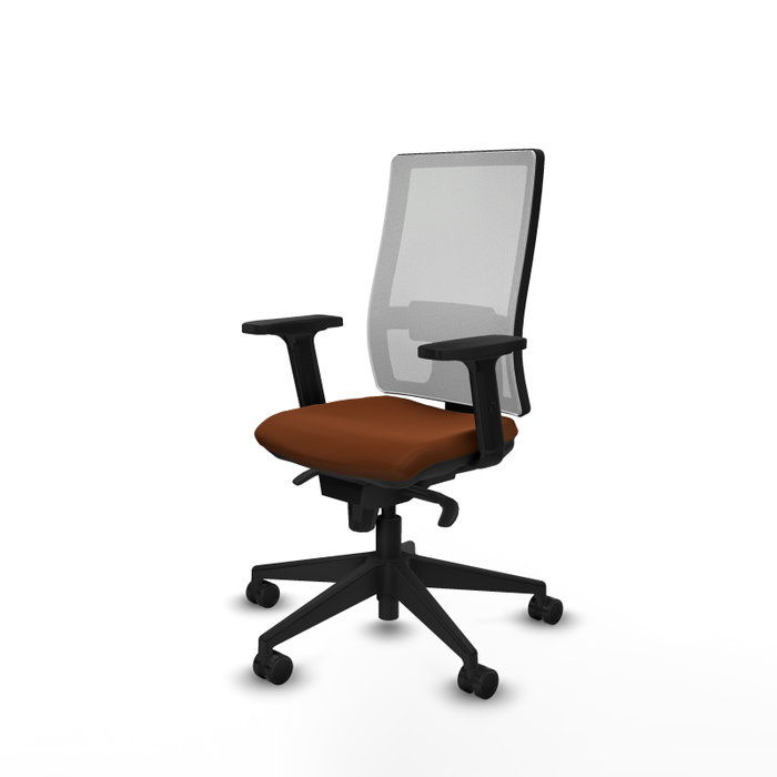 PIQUERAS Y CRESPO Silla de oficina Horna con mecanismo Sincro, Marrón y Blanco PIQUERAS Y CRESPO Silla de oficina Horna con mecanismo Sincro, Marrón y Blanco