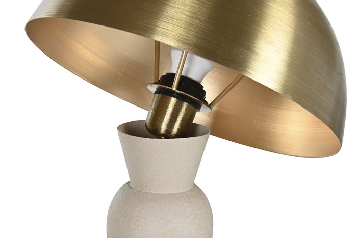 DKD Home Decor Lámpara de pie metálica crema