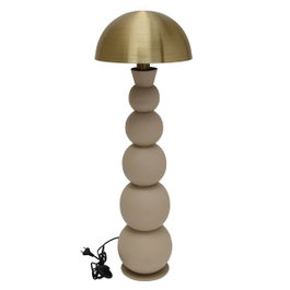 DKD Home Decor Lámpara de pie metálica crema