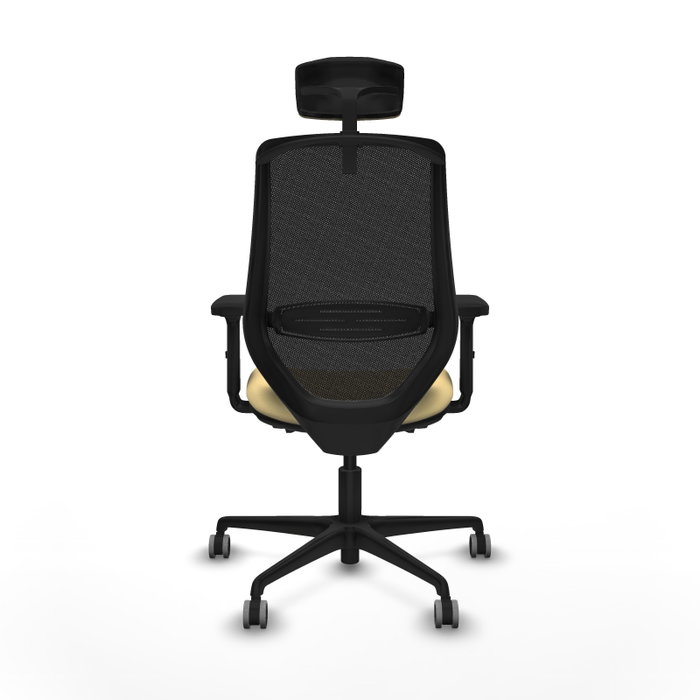 PIQUERAS Y CRESPO Silla de oficina Mardos con mecanismo Sincro/Traslack, Crema y Negro