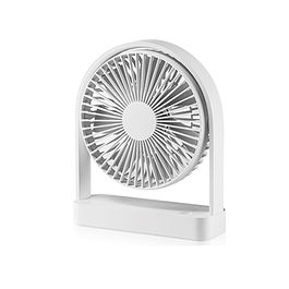 F-Air Ventilador de Sobremesa Recargable 2000mAh 3 Velocidades Base Segura, Blanco 173x56x209 mm