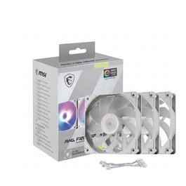MSI MAG F120 ARGB Ventiladores para Caja RGB Triple Pack - 3 Ventiladores de 12 cm, 1300 RPM, Negro