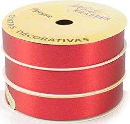 PRYSE Pack de 3 Cintas Burdeos Metalizadas Laminadas 19 mm x 10 m