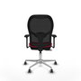 PIQUERAS Y CRESPO Silla de oficina Jorquera con mecanismo Sincro/Traslack, Rojo/Negro