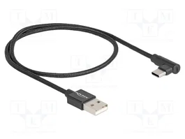 DeLOCK Cable USB 2.0 Tipo-A a USB Type-C™ Angular 0,5 m Negro