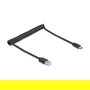 DELOCK Cable USB 2.0 Tipo-A a Tipo-C, 0.75 m, 480 Gbit/s, Negro, Ref. 90368