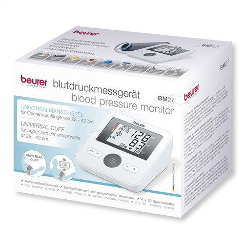 Beurer BM-27 Tensiómetro de Brazo con Indicador de Posicionamiento y Memoria para 4 Usuarios