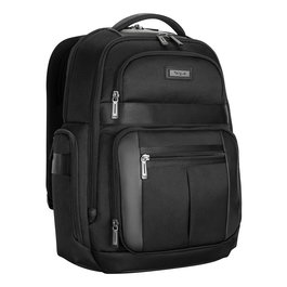 Targus Mochila Elite TBB618GL para Portátil 15.6-16 Pulgadas, 40.6 cm, Negro, con Compartimento para Tablet y Múltiples Bolsillos