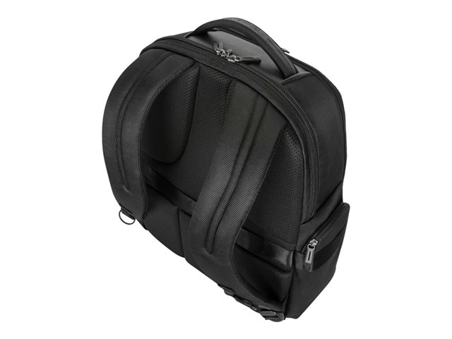 Targus Mobile Elite - Mochila para Portátil 16 Pulgadas, Protección SafePORT Sling, Base Impermeable, Correa para Trolley, Negro