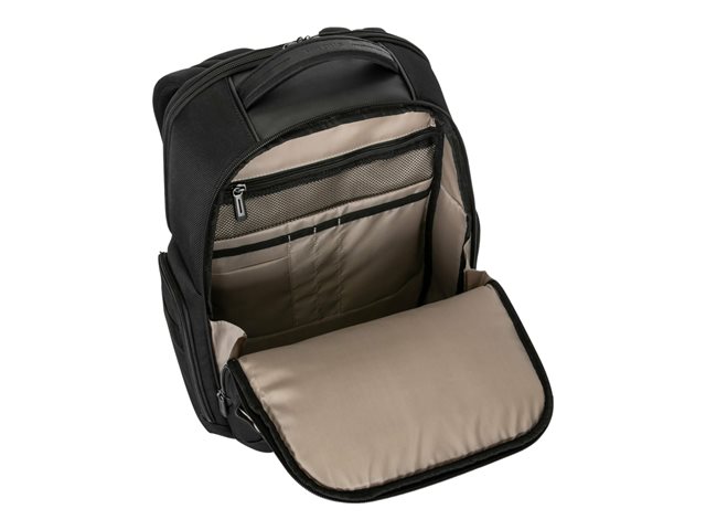 Targus Mobile Elite - Mochila para Portátil 16 Pulgadas, Protección SafePORT Sling, Base Impermeable, Correa para Trolley, Negro