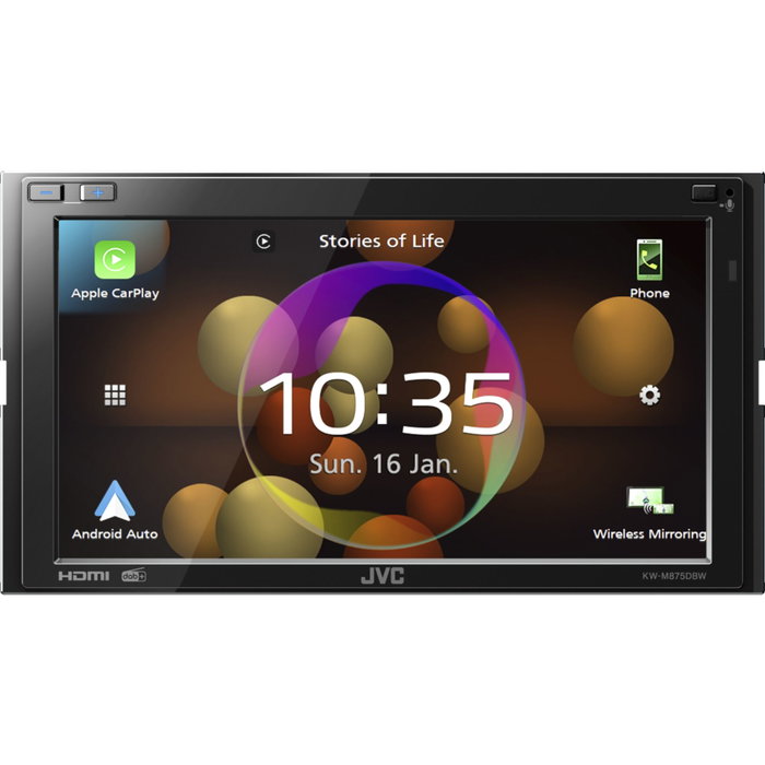 JVC KW-M875DBW Receptor Multimedia 2 DIN con Pantalla Táctil de 6.8 Pulgadas JVC KW-M875DBW Receptor Multimedia 2 DIN con Pantalla Táctil de 6.8 Pulgadas