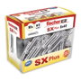 Fischer 553435 Taco SX Plus 8 x 40 mm, Caja 60 uds, Nylon, Para Hormigón/Ladrillo Hueco/Macizo