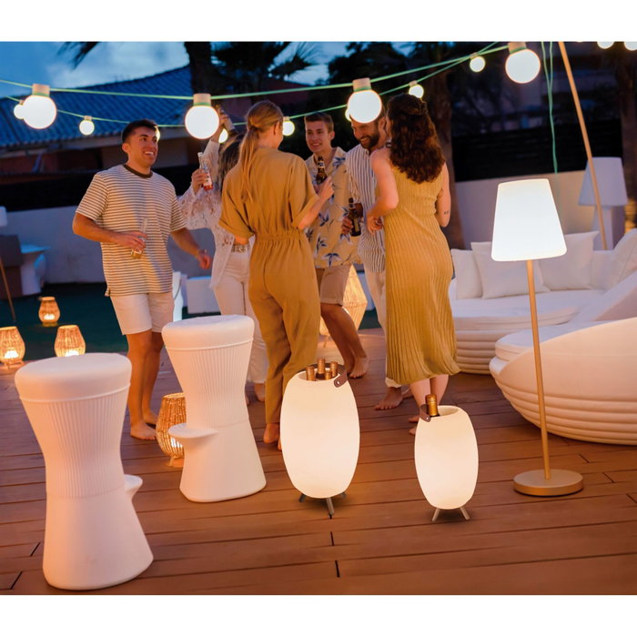 New Garden APOLO 45 Lámpara Recargable con Altavoz y Compartimento para Botellas New Garden APOLO 45 Lámpara Recargable con Altavoz y Compartimento para Botellas