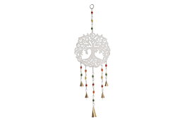 DKD Home Decor Avisador de Puerta Árbol de la Vida Blanco