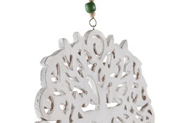 DKD Home Decor Avisador Puerta Indio Blanco 2 x 64 x 20 cm (6 Unidades)