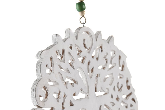 DKD Home Decor Avisador de Puerta Árbol de la Vida Blanco