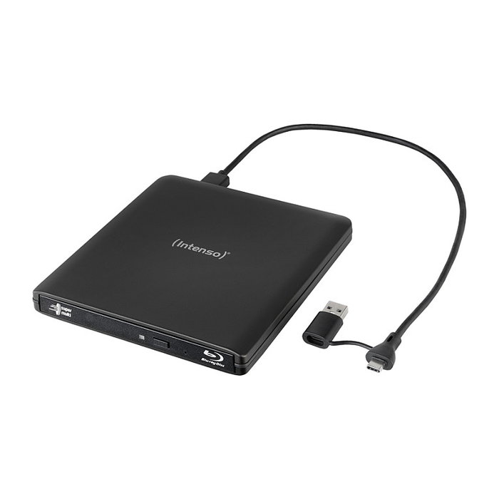 Intenso EOD 500BD Slim - Grabadora Blu-Ray ROM Externa USB 3.2 Gen1, Negra, para Sobremesa/Portátil