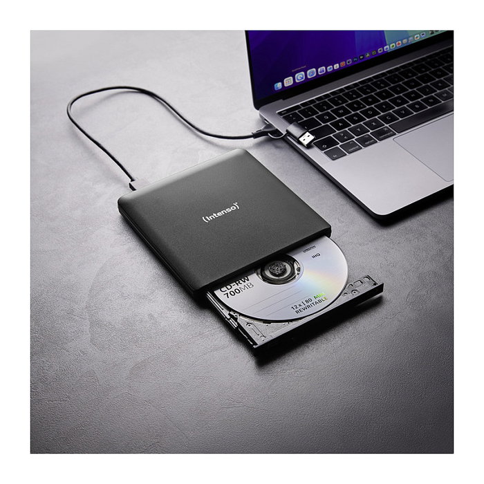 Intenso EOD 500BD Slim - Grabadora Blu-Ray ROM Externa USB 3.2 Gen1, Negra, para Sobremesa/Portátil