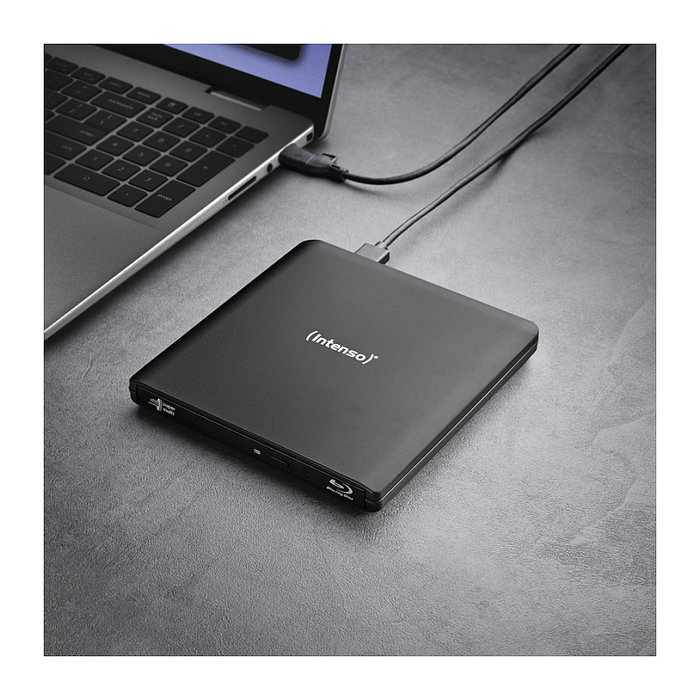 Intenso EOD 500BD Slim - Grabadora Blu-Ray ROM Externa USB 3.2 Gen1, Negra, para Sobremesa/Portátil