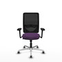 PIQUERAS Y CRESPO Silla de oficina Zulema con mecanismo Sincro, Morado y Negro