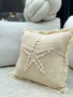 Aberto Design DEN006 Funda de Cojín Beige 43x43 cm - Algodón y Concha Marina