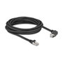 DeLOCK Cable de red GigE Cat.6 S/FTP 5 m con conector RJ45 de 90° negro