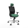 PIQUERAS Y CRESPO Silla de oficina Yunquera con mecanismo Sincro Verde esmeralda